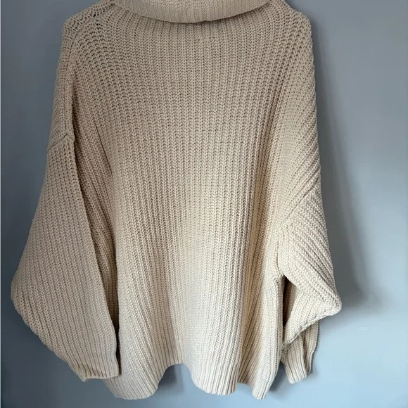 Free People Cream Cowl Neck Sweater - Picture 2 of 6